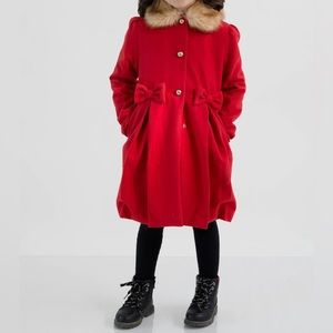 Janie and Jack Holiday Bow Coat
